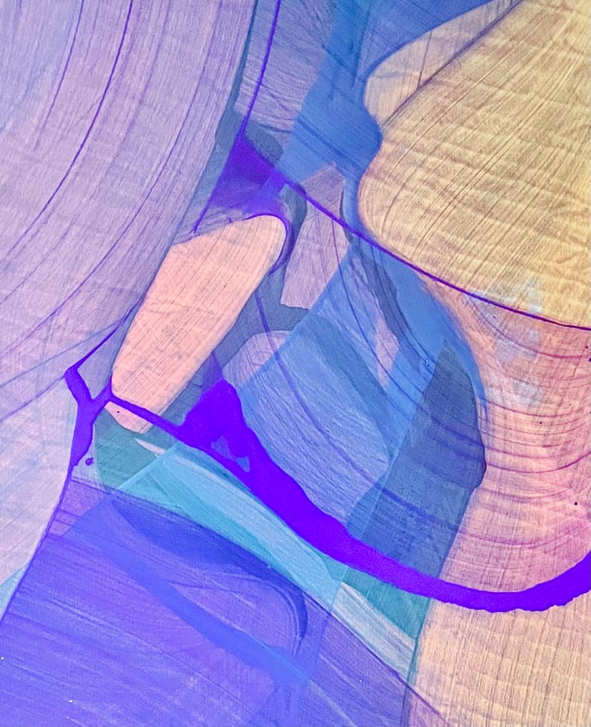 Violet and Blue on Yellow (015)