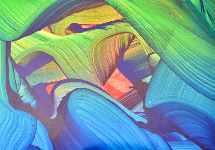Blue and Violet on Orange on Yellow (024)